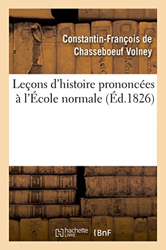 9782011887894: Leons d'Histoire Prononces  l'cole Normale (French Edition)