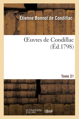 9782012192508: Oeuvres de Condillac.Tome 21 (Philosophie)