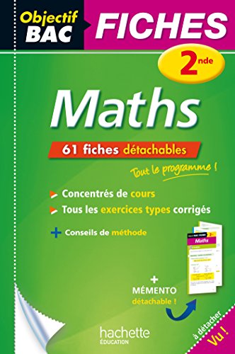 Beispielbild fr Objectif Bac Fiches d tachables Maths 2nde zum Verkauf von WorldofBooks