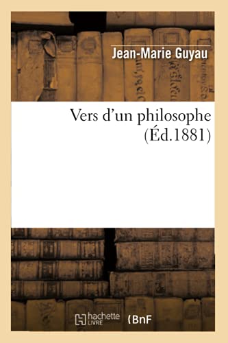 Stock image for Vers d'un philosophe (Ed.1881) for sale by Chiron Media