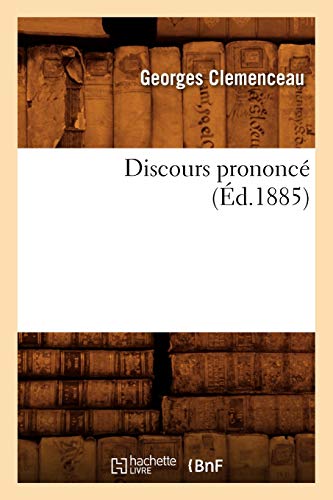 Stock image for Discours prononce (Ed.1885) for sale by Chiron Media