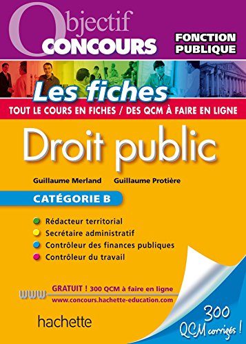 Stock image for Objectif Concours Fiches Droit Public for sale by Ammareal