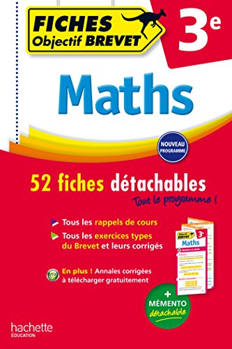 Stock image for Objectif Brevet Fiches Dtachables Maths for sale by Ammareal