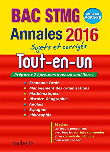 Imagen de archivo de Annales 2016 Le Tout-En-Un Term Stmg a la venta por Ammareal