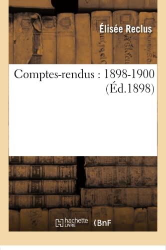 Stock image for Comptesrendus 18981900 Histoire for sale by PBShop.store US