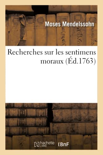 9782012817166: Recherches sur les sentimens moraux (Philosophie)
