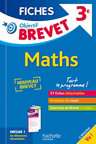 9782012903005: Objectif Brevet 3e - Fiches Dtachables Maths - Nouveau programme 2016