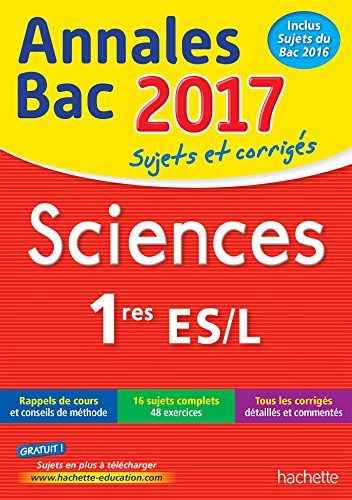 Beispielbild fr Annales Bac 2017 - Sciences 1res L/ES zum Verkauf von Ammareal