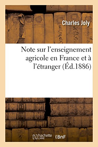 Stock image for Note Sur l'Enseignement Agricole En France Et  l'tranger (French Edition) for sale by Lucky's Textbooks