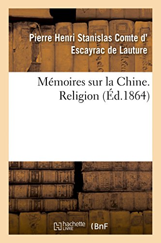 9782013412209: Mmoires sur la Chine, Religion