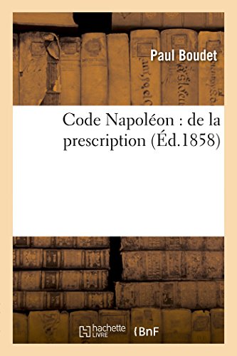 Imagen de archivo de Code Napolon: de la Prescription (Sciences Sociales) (French Edition) a la venta por Lucky's Textbooks