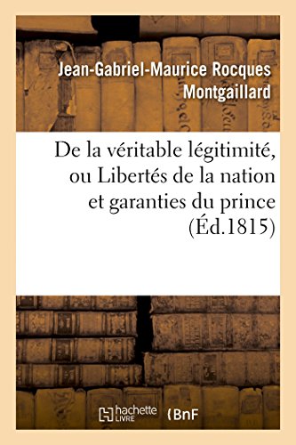Imagen de archivo de de la Vritable Lgitimit (Sciences Sociales) (French Edition) a la venta por Lucky's Textbooks