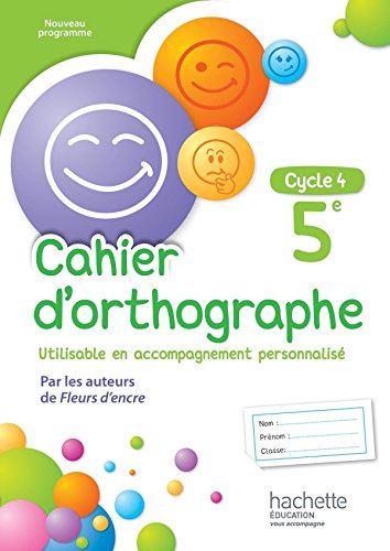 9782013953368: Cahier d'orthographe cycle 4 / 5e - d. 2016
