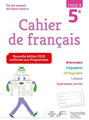 Beispielbild fr Cahier De Franais 5e, Cycle 4 zum Verkauf von RECYCLIVRE