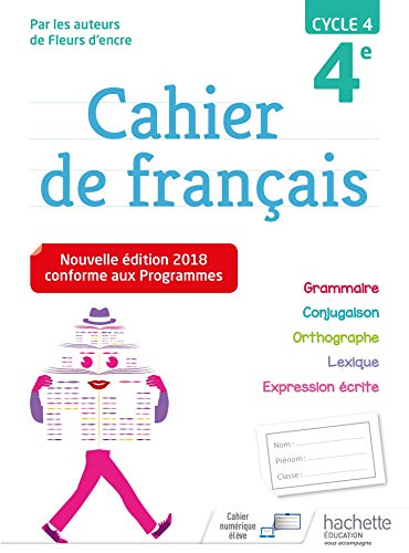 Beispielbild fr Cahier De Franais 4e, Cycle 4 zum Verkauf von RECYCLIVRE