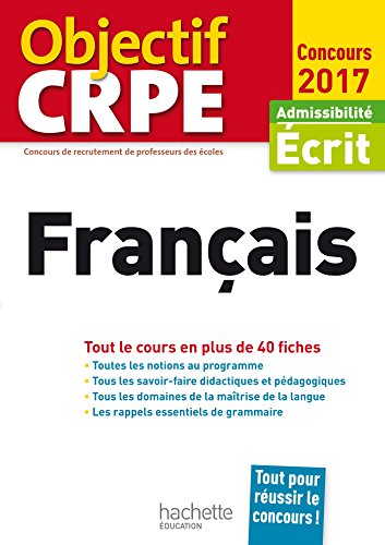 Stock image for Objectif CRPE En Fiches Franais - 2017 Bourhis, Vronique et Rondelli, Fabienne for sale by BIBLIO-NET