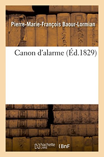 Beispielbild fr Canon d'Alarme (French Edition) zum Verkauf von Lucky's Textbooks