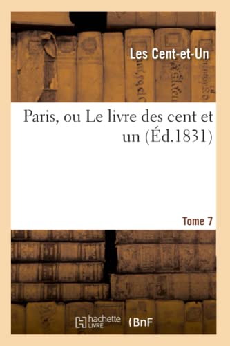 9782016136461: Paris, ou Le livre des cent et un (Litterature)