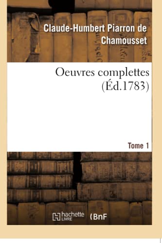 9782016186312: Oeuvres complettes T01 (Sciences sociales)