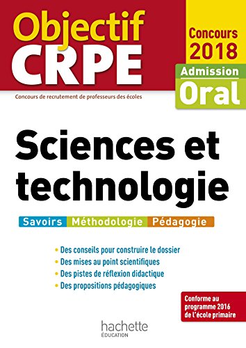 Stock image for Objectif CRPE Sciences et technologie 2018 for sale by Ammareal