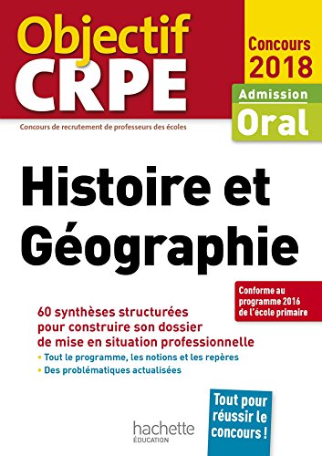 Imagen de archivo de CRPE en fiches : Histoire Gographie 2018 a la venta por Ammareal