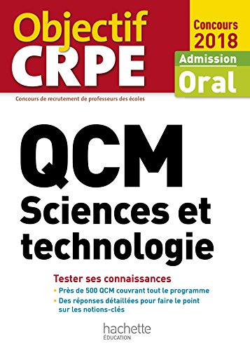 9782016253427: QCM CRPE : Sciences et technologie 2018 (Objectif CRPE)