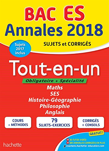 Beispielbild fr Annales Bac 2018 Tout-en-un Term ES zum Verkauf von Ammareal