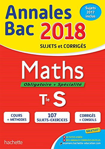 Beispielbild fr Annales Bac 2018 Maths Term S zum Verkauf von Ammareal
