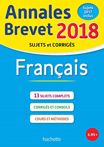 Imagen de archivo de Annales Brevet 2018 Français a la venta por ThriftBooks-Dallas