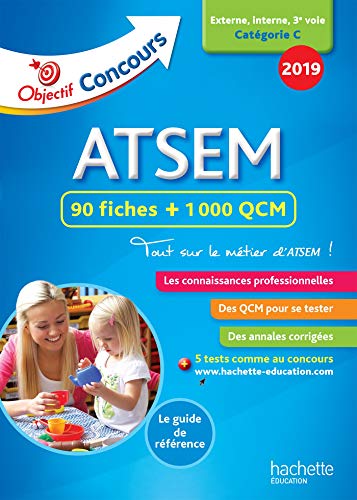 Stock image for Objectif Concours 2018 ATSEM : 90 Fiches 1000 QCM for sale by Ammareal