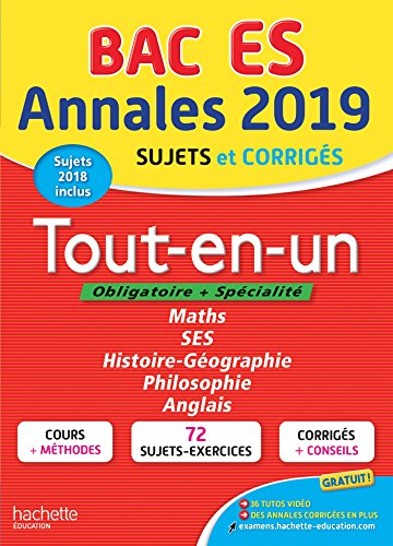 Imagen de archivo de Annales Bac 2019 Tout-en-un Tle ES a la venta por Ammareal