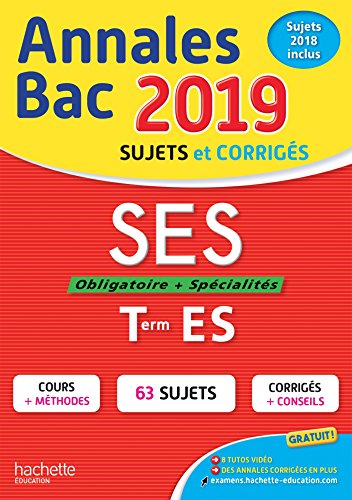 Stock image for Annales Bac 2019 SES Terminale ES for sale by LeLivreVert