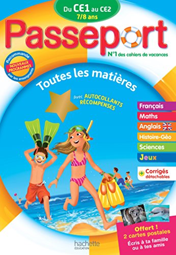 9782017016199: Passeport De CE1 au CE2: 7/8 ans