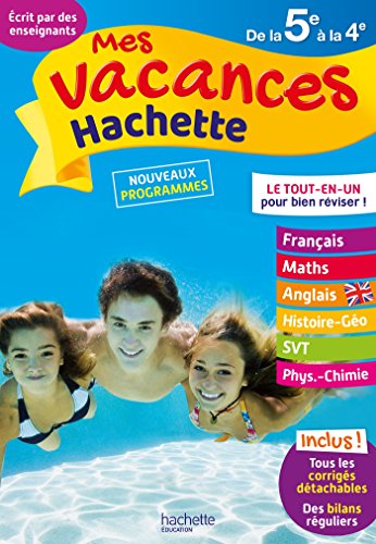 Stock image for Mes vacances Hachette 5E/4E - Cahier de vacances for sale by Ammareal