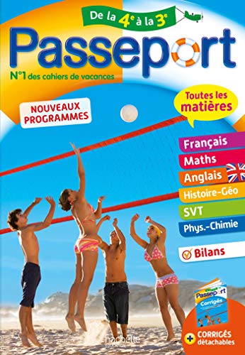 Imagen de archivo de Passeport - Toutes les matires de la 4e  la 3e - Cahier de vacances 2021 a la venta por Ammareal