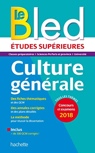 9782017025702: Bled Etudes Suprieures Culture Gnrale, examen et concours 2018