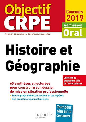 Imagen de archivo de CRPE en fiches : Histoire Gographie 2019 a la venta por Ammareal