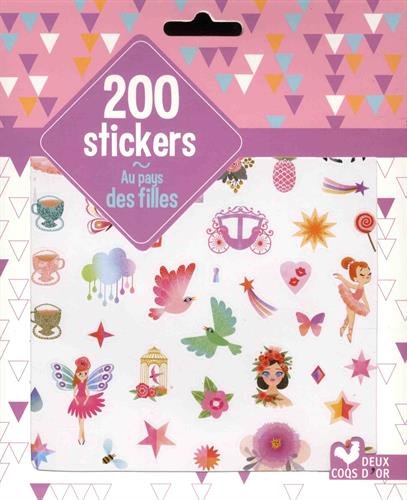 Imagen de archivo de 200 stickers Au pays des filles - pochette d'autocollants a la venta por medimops