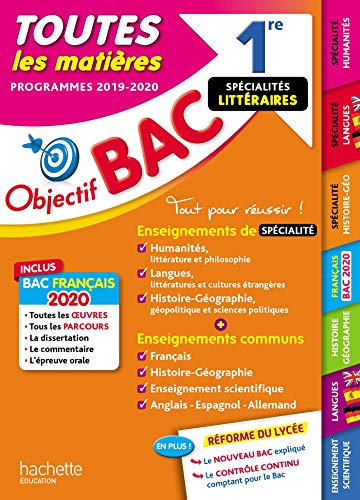 9782017082781: Objectif BAC 1re Enseignements communs + Spcialits Lettres-Langues-Histoire-go BAC 2020: Spcialits littraires