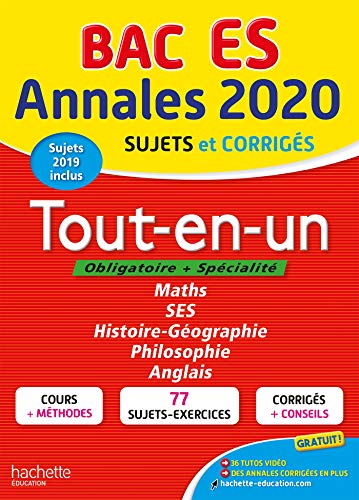 Imagen de archivo de Annales Bac 2020 Tout-en-un Bac ES a la venta por Ammareal