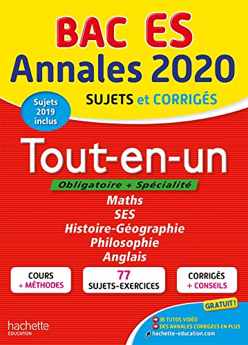9782017082910: Annales Bac 2020 Tout-en-un Bac ES: Sujets et corrigs