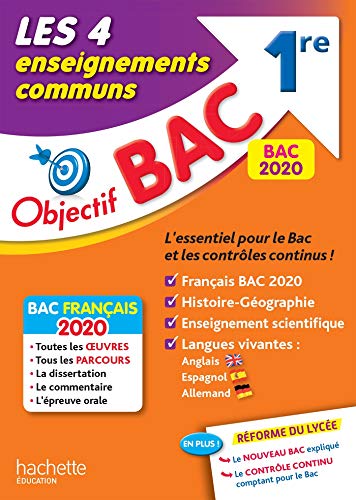 Stock image for Objectif Bac 1re Enseignements communs BAC 2020 for sale by Ammareal
