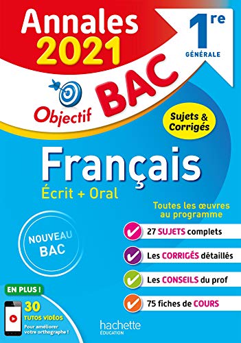 Stock image for Franais crit + Oral 1re Gnrale : Annales 2021, Sujets & Corrigs : Nouveau Bac for sale by RECYCLIVRE
