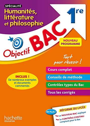 9782017123279: Objectif Bac - Spcialit Humanits, littrature et philosophie - 1re