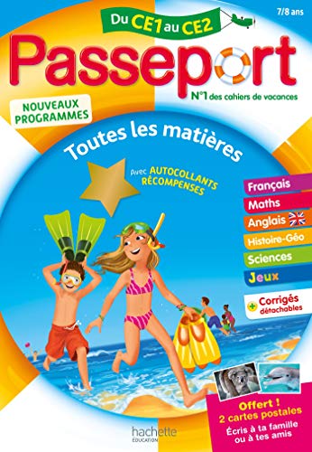 Stock image for Passeport - Du CE1 au CE2 (7-8 ans) - Cahier de vacances 2021 (French Edition) for sale by Librairie La cabane aux bouquins