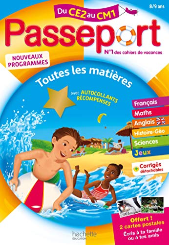 9782017147862: Passeport - Du CE2 au CM1 (8-9 ans) - Cahier de vacances 2022