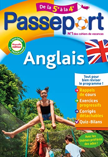 Stock image for Passeport Anglais De la 5e  la 4e - Cahier de vacances 2022 for sale by medimops