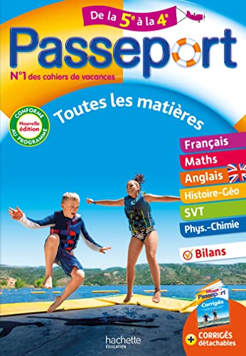 Stock image for Passeport Toutes les matires De la 5e  la 4e - Cahier de vacances 2023 for sale by Ammareal