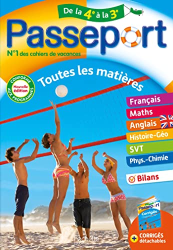 Beispielbild fr Passeport Toutes les matires De la 4e  la 3e - Cahier de vacances 2023 zum Verkauf von Buchpark