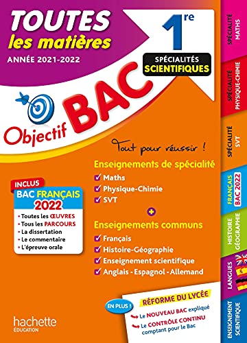 Stock image for Objectif Bac Toutes les matires 1re Spcialits scientifiques BAC 2022 for sale by LeLivreVert